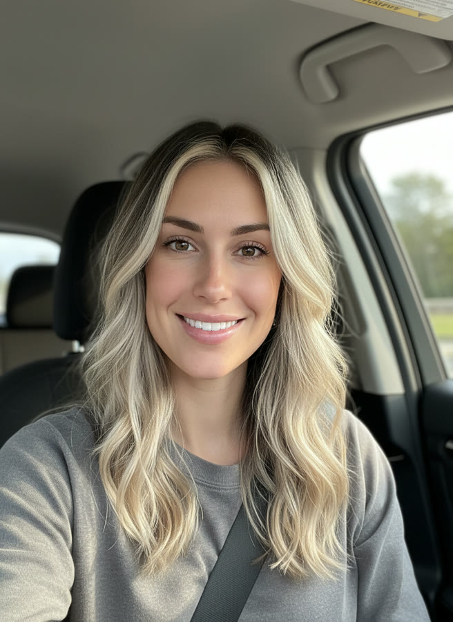 Presenter 01 again, same face, in a car